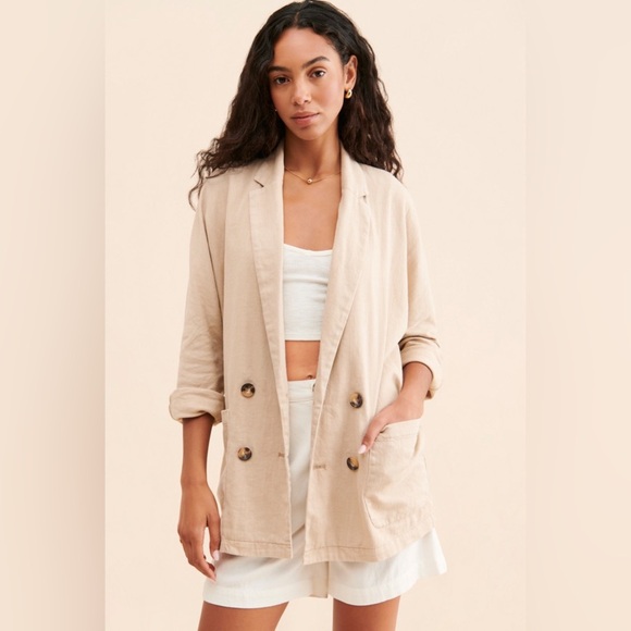 Anthropologie Pilcro Relaxed Double Breasted Blazer NWT - Picture 1 of 7